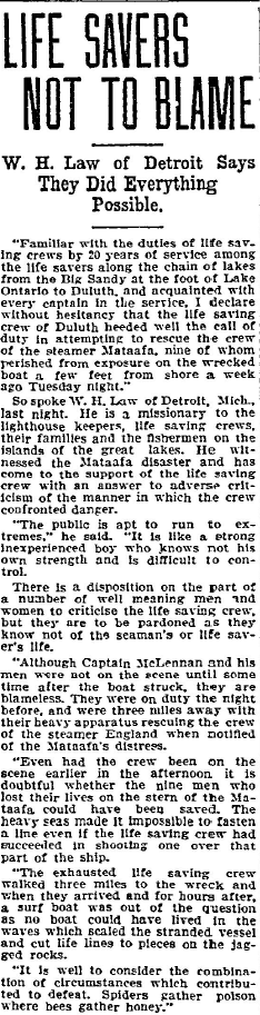 Duluth News Tribune, Dec. 8th 1905 